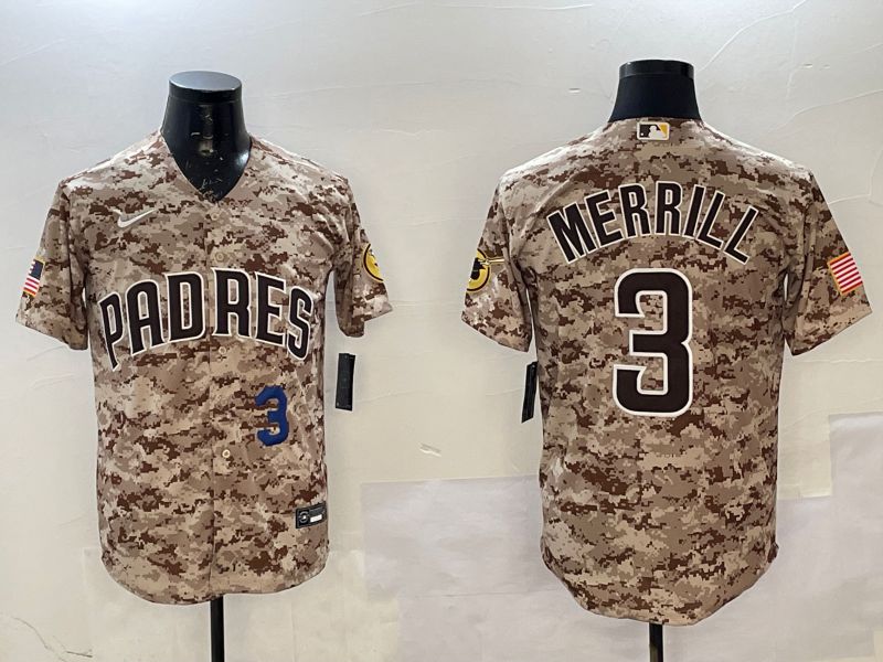 Men San Diego Padres #3 Merrill Camo Game 2025 Nike MLB Jersey style 7